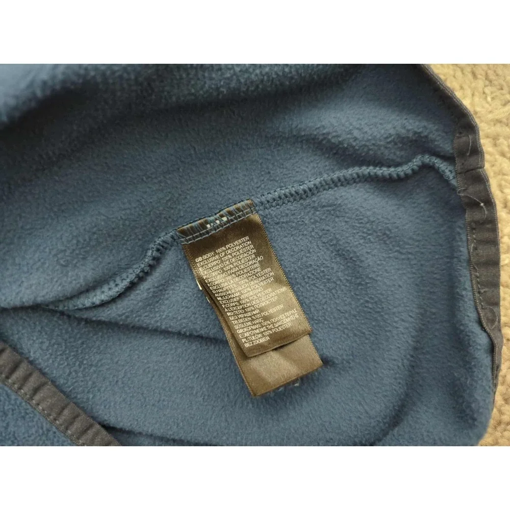 The North Face Pullover Mens M Blue 1/4 Zip‎ Logo Fleece Glacier Outdoor